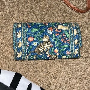 A loud animal print wallet